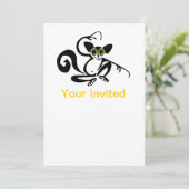 パーティー!AYE-AYE – 野生生物 – キツネザル – 霊長類 招待状 (スタンド正面)