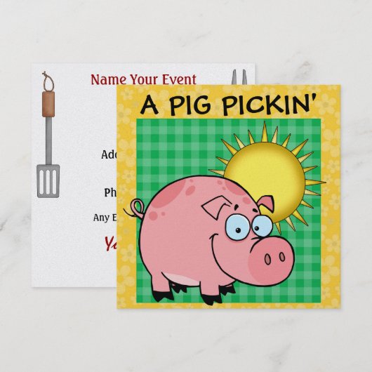 パーティー / BBQ ! SRF 招待状 (正面/裏面)