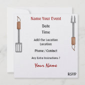 パーティー/ BBQ !SRF 招待状 (裏面)