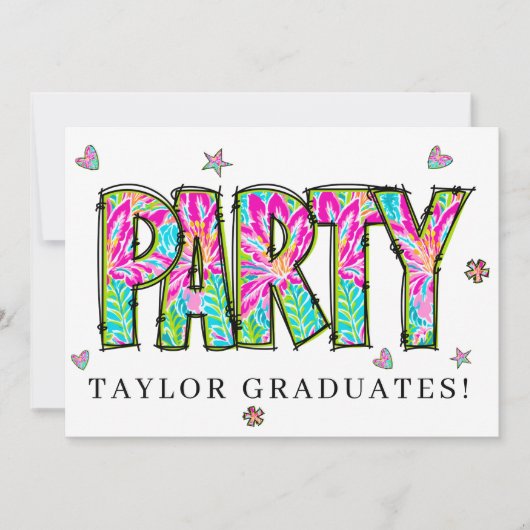 * パーティー DIY 卒パ イベント 卒業 招待状 (正面)