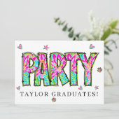 * パーティー DIY 卒パ イベント 卒業 招待状 (スタンド正面)