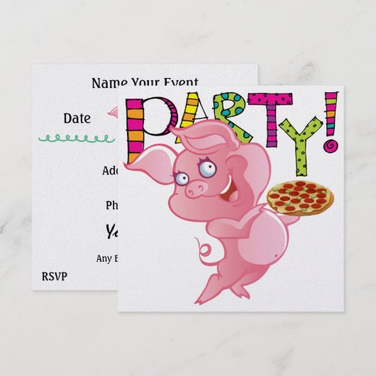 パーティー- SRF 招待状 (正面/裏面)