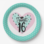 パーティー！Sweet 16 誕生日 ペーパープレート (正面)