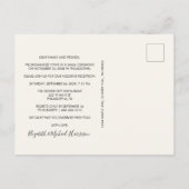 パーティーArch写真の後に幸せ結婚に インビテーションポストカード (裏面)