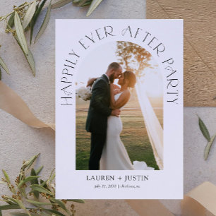 パーティーArch写真の後に幸せ結婚に 案内状