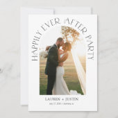 パーティーArch写真の後に幸せ結婚に 案内状 (正面)
