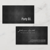 パーティーDJカッコいいブラックメタルシンプル 名刺 (正面/裏面)