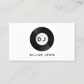 パーティーDJディージェイレトロレコード音楽QRコード 名刺 (正面)