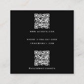 パーティーDJレトロビニールレコード2QRコード スクエア名刺 (裏面)
