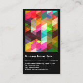 パーティーDJ – モザイクカラフルパターン 名刺 (裏面)