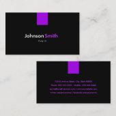 パーティーDJ モダン - Purple Violet 名刺 (正面/裏面)