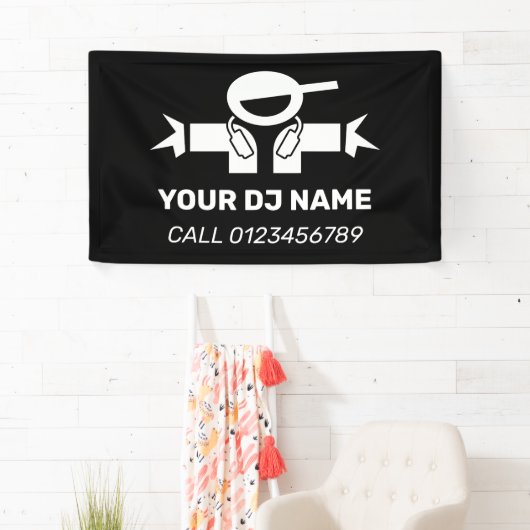 パーティーDJ：採用デジ広告ェイのバナーサイン 横断幕 (インサイチュ)