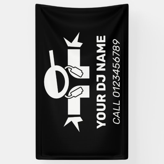 パーティーDJ：採用デジ広告ェイのバナーサイン 横断幕 (縦)