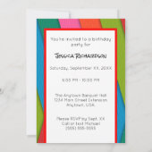 パーティーHat誕生日V2を持つ動物のゴリラ 招待状 (裏面)