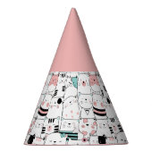 パーティーHAT:幸せな猫のパターン パーティーハット (右)