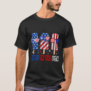 パーティーinアメリカ4日7月ポップシクルシャツボーイズアメリカ国旗 tシャツ