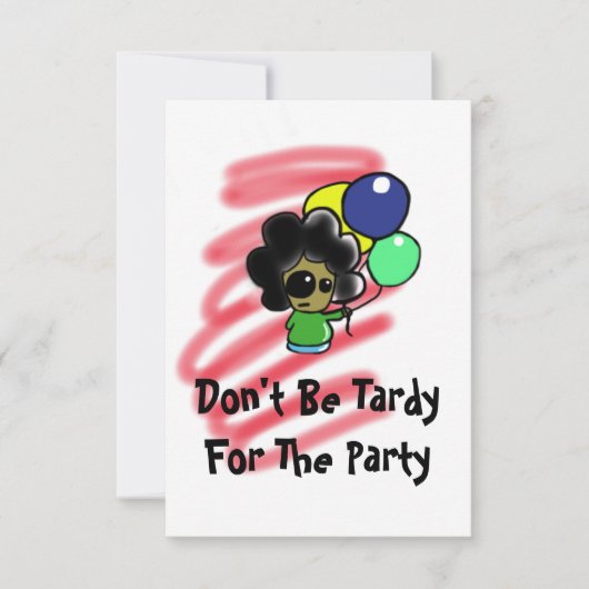 パーティーInvatationのために遅くないがあないで下さい 招待状 (正面)