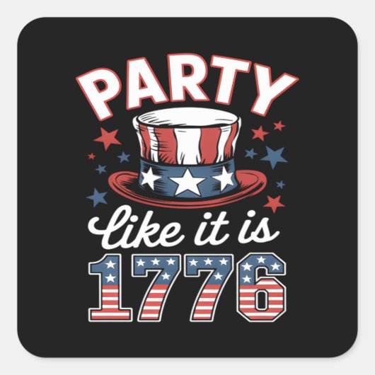 パーティーLike It's 1776 #JF0012 スクエアシール (正面)