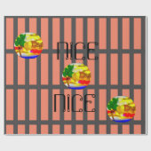 パーティーNICE_ORANGE_BLACK ラッピングペーパー (フラット)