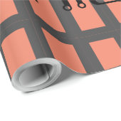 パーティーNICE_ORANGE_BLACK ラッピングペーパー (ロールコーナー)