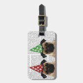 パーティーPUGSペア ラゲッジタグ (正面縦)