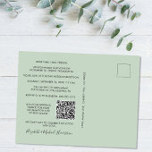 パーティーQRコード写真の後に幸せ結婚に 案内ポストカード