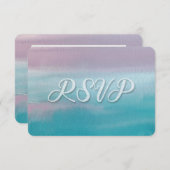 パーティーRSVP水彩画 出欠カード (正面/裏面)