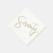 パーティーTABLE 70スクリプモダント70金ゴールドグリッター スタンダードカクテルナプキン (角)