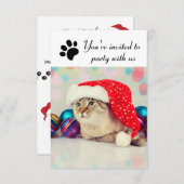 パーティーWith Us Cat - 3x5ホリデーパーティー招待状 招待状 (正面/裏面)