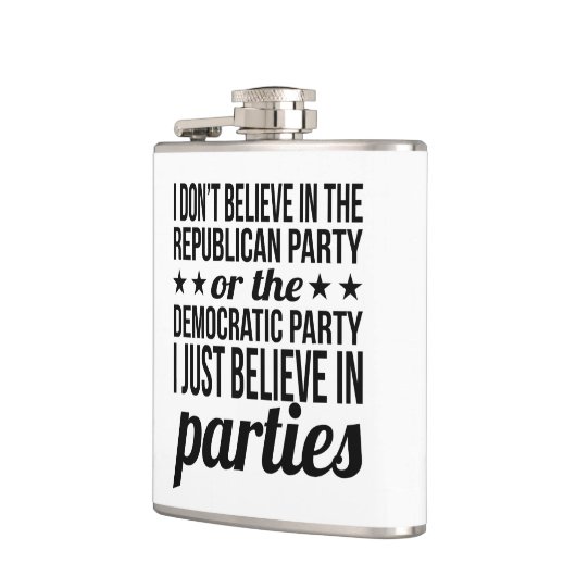 パーティ信じーでの |政治おもしろい的な白黒 フラスク (左)