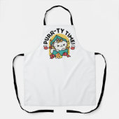 パーティ・タイム！-フェスティバルキャットクリスマスデザイン エプロン (正面)