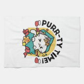 パーティ・タイム!-フェスティバルキャットクリスマスデザイン キッチンタオル (横)