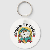 パーティ・タイム!-フェスティバルキャットクリスマスデザイン キーホルダー (裏面)