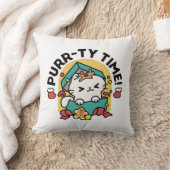 パーティ・タイム！-フェスティバルキャットクリスマスデザイン クッション (ブランケット)