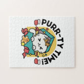 パーティ・タイム!-フェスティバルキャットクリスマスデザイン ジグソーパズル (横)