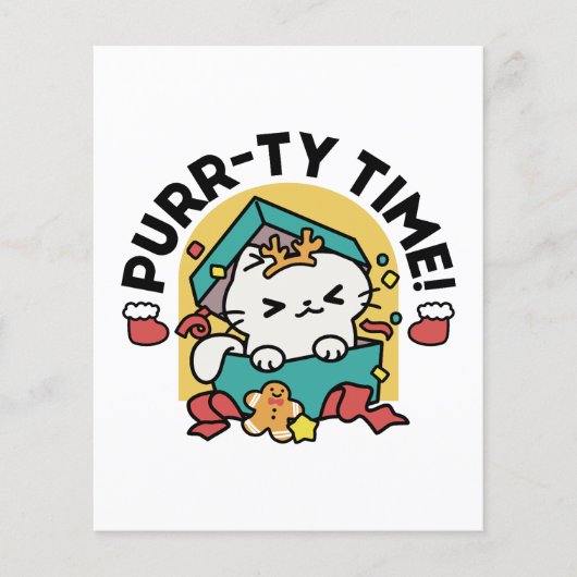 パーティ・タイム!-フェスティバルキャットクリスマスデザイン チラシ (正面)