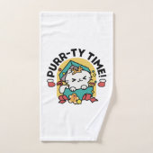 パーティ・タイム!-フェスティバルキャットクリスマスデザイン バスタオルセット (ハンドタオル)