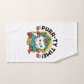 パーティ・タイム!-フェスティバルキャットクリスマスデザイン バスタオルセット (ハンドタオル)