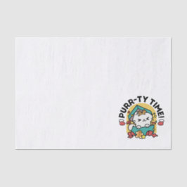 パーティ・タイム！-フェスティバルキャットクリスマスデザイン 薄葉紙