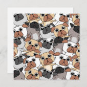 パーティ・パグのホリデーカード シーズンカード (正面/裏面)