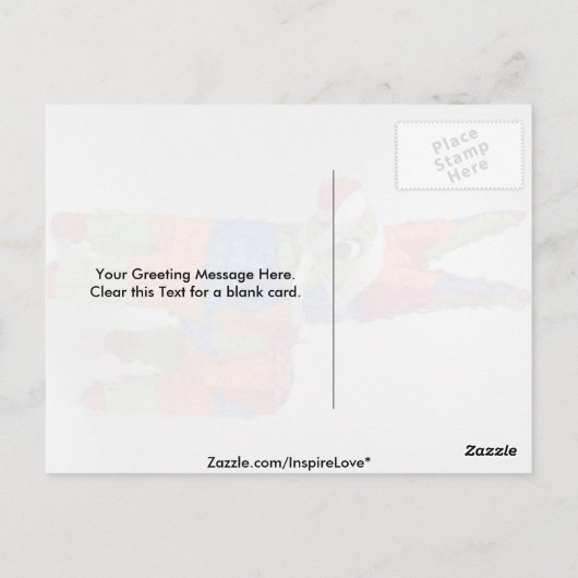 パーテ数々のィー用のドンキー・ピナタ ポストカード (裏面)