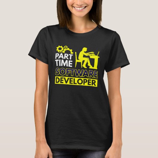 パートタイムソフトウェア開発者 Tシャツ (正面)