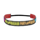 パートタイムBADASS-のロゴの滑り止めのヘッドバンド アスレチックヘッドバンド (正面)