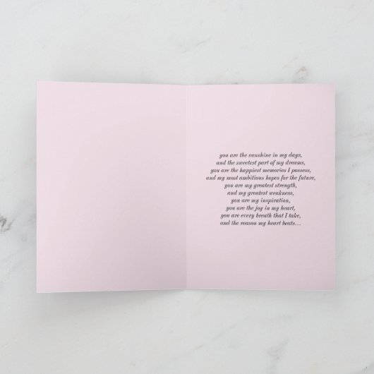 パートナーおよび家族のためのバースデー・カード カード (内部)