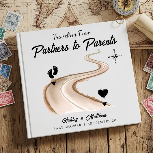 パートナーから保護者への旅行赤ちゃんシャワー ゲストブック