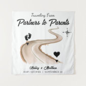 パートナーから保護者への旅行赤ちゃんシャワー タペストリー (正面)