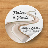 パートナーから保護者への旅行赤ちゃんシャワー ラウンドシール