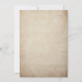 パートナーから保護者への旅行赤ちゃんシャワー 招待状 (裏面)