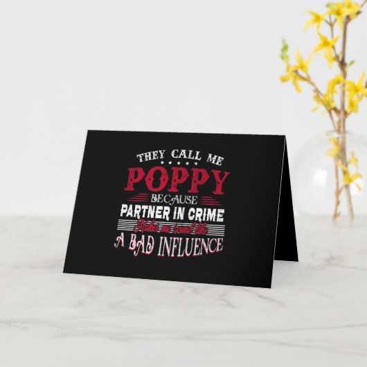 パートナーという言葉が私を悪い影響に思わせるからポピーと呼んでる カード (黄色い花)