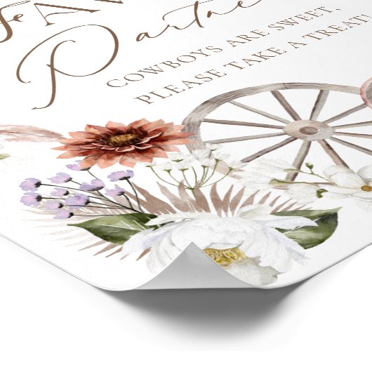 パートナーのワイルドウェスタンの赤ちゃんシャワーをつかむ ポスター (角)